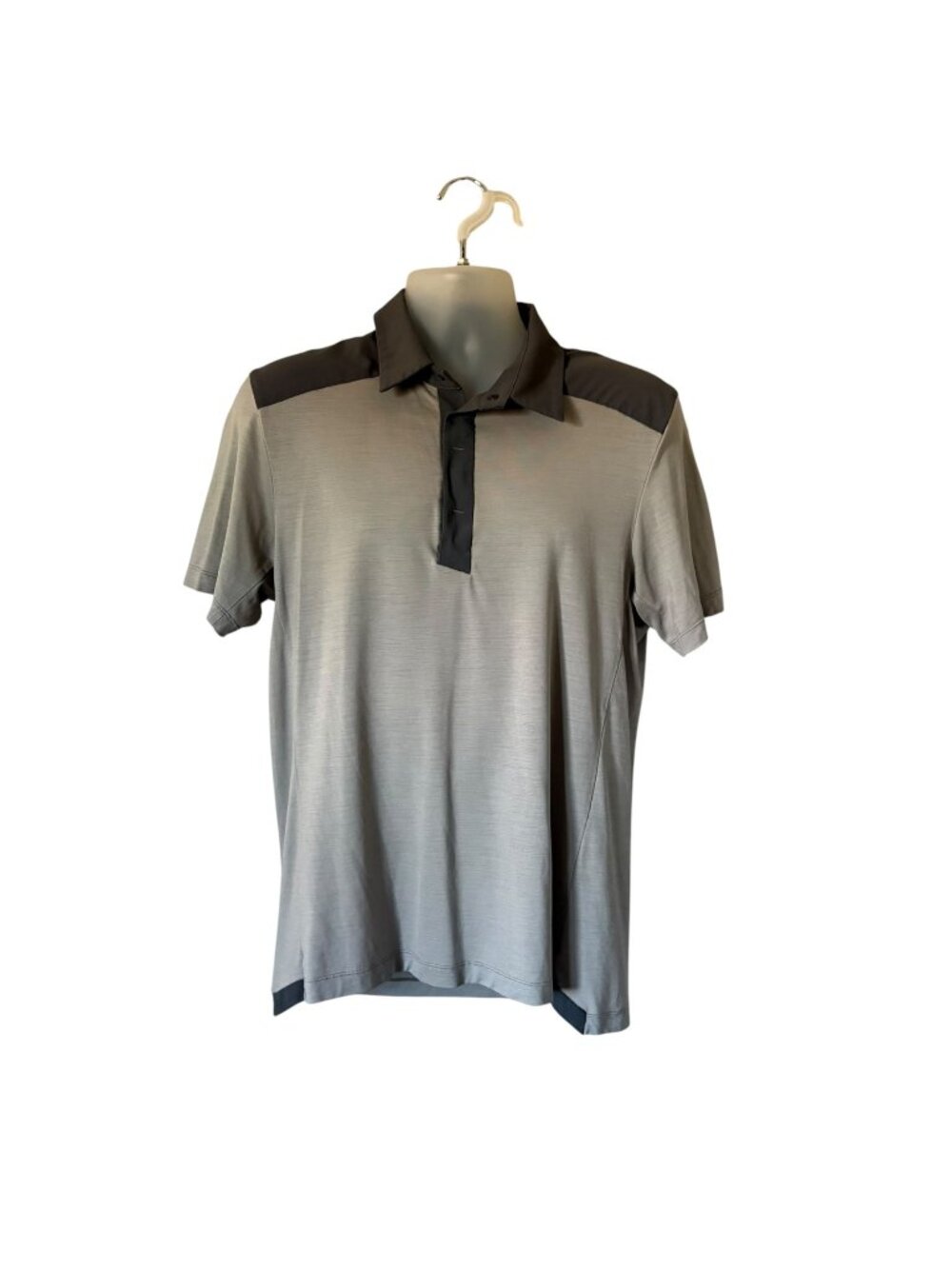 Arc'teryx A2B Polo Shirt Gray Wool Blend Mens Large EUC